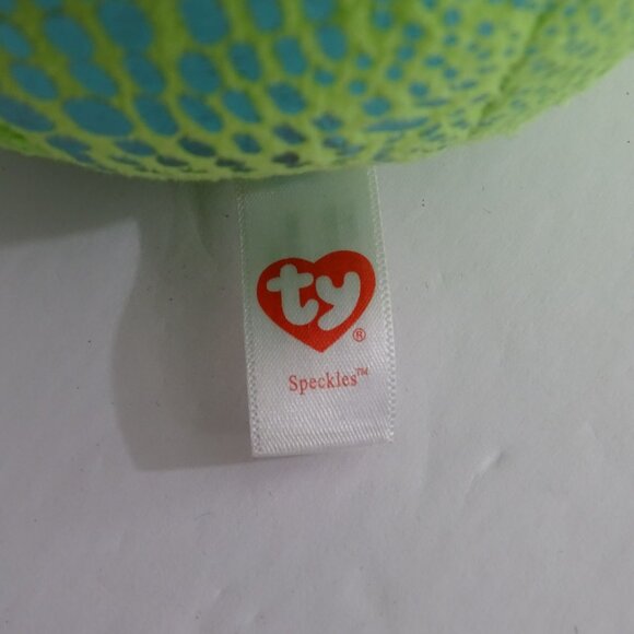 Ty Beanie Babies Boos Speckles Frog 2014 Green Orange Stuffed Animal Plush Toy - Picture 5 of 12